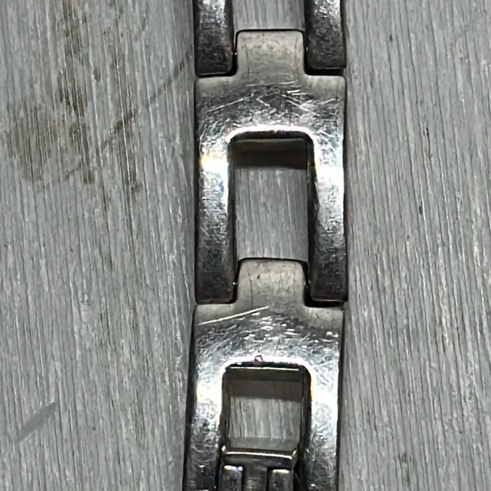 Fossil‎ BIG TIC ES9744 American Flag LED Dial Silver Tone Watch SCRATCHES